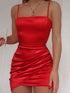 ruched-spaghetti-strap-wrap-dress Sophia's Trends - Sophia's Style-Deep Red-S